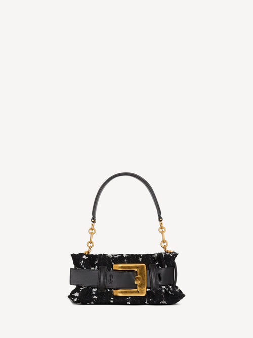 Mini Anthem bag in smooth leather and tweed