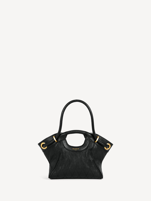 Small Tote in smooth topstitched leather