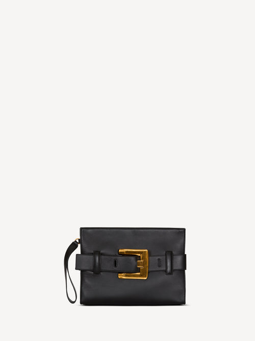 Anthem smooth leather clutch