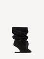 No Wedge suede leather ankle boots with tassel