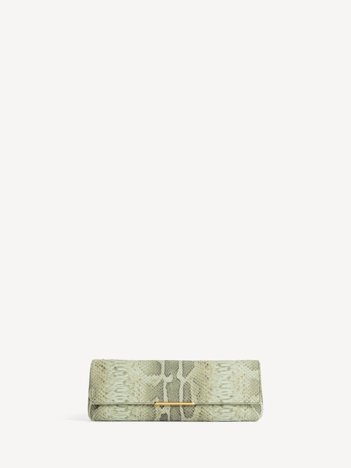 Small Clutch bag in python-effect suede