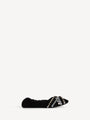 Studded suede ballet flats