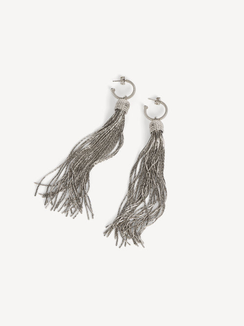 Brass tassel earrings
