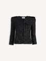 Sequinned tweed jacket