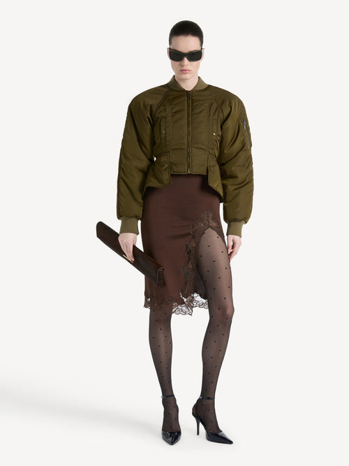 Nylon signature bomber jacket