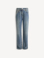 Pantalones rectos de denim lavado