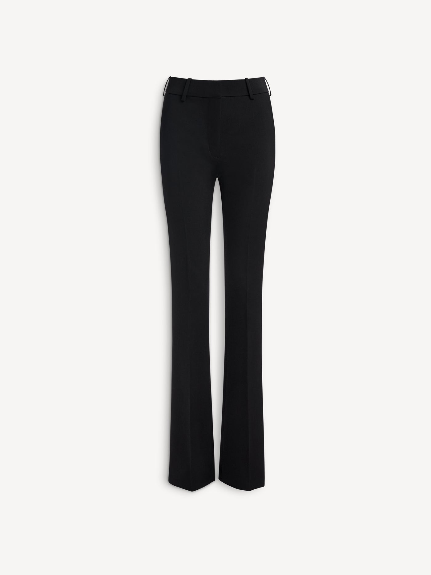 Pantaloni a vita bassa in raso di lana