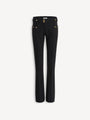 Pleated wool gabardine trousers