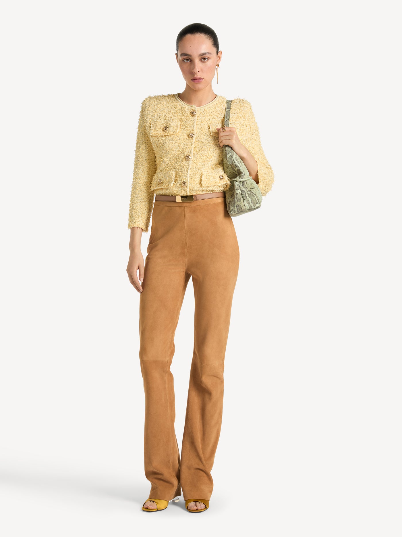 Suede lambskin trousers