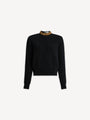 Cashmere jumper with removable embroidered trim