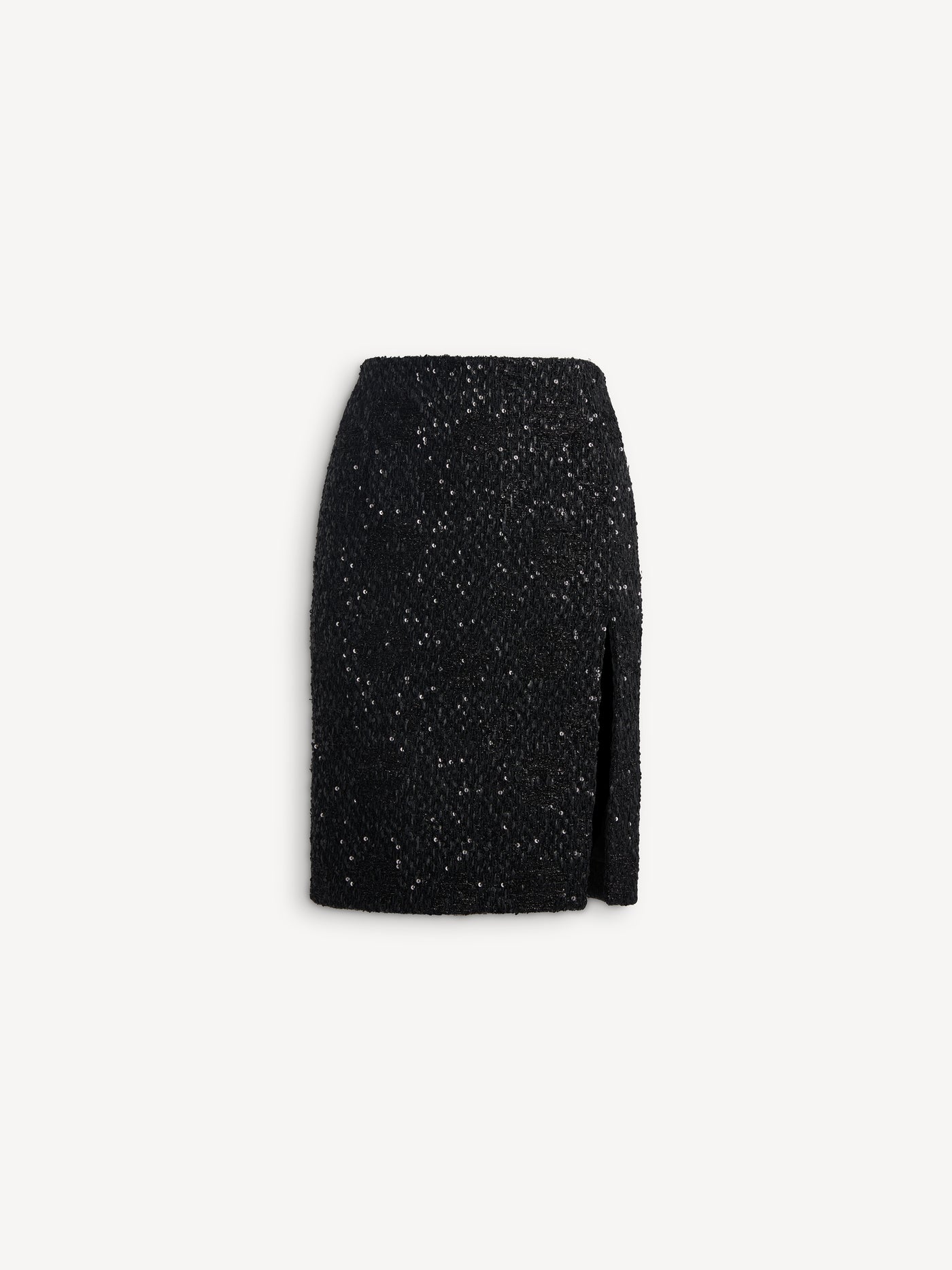 Sequinned tweed midi skirt