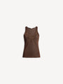 Knit vest top with lace