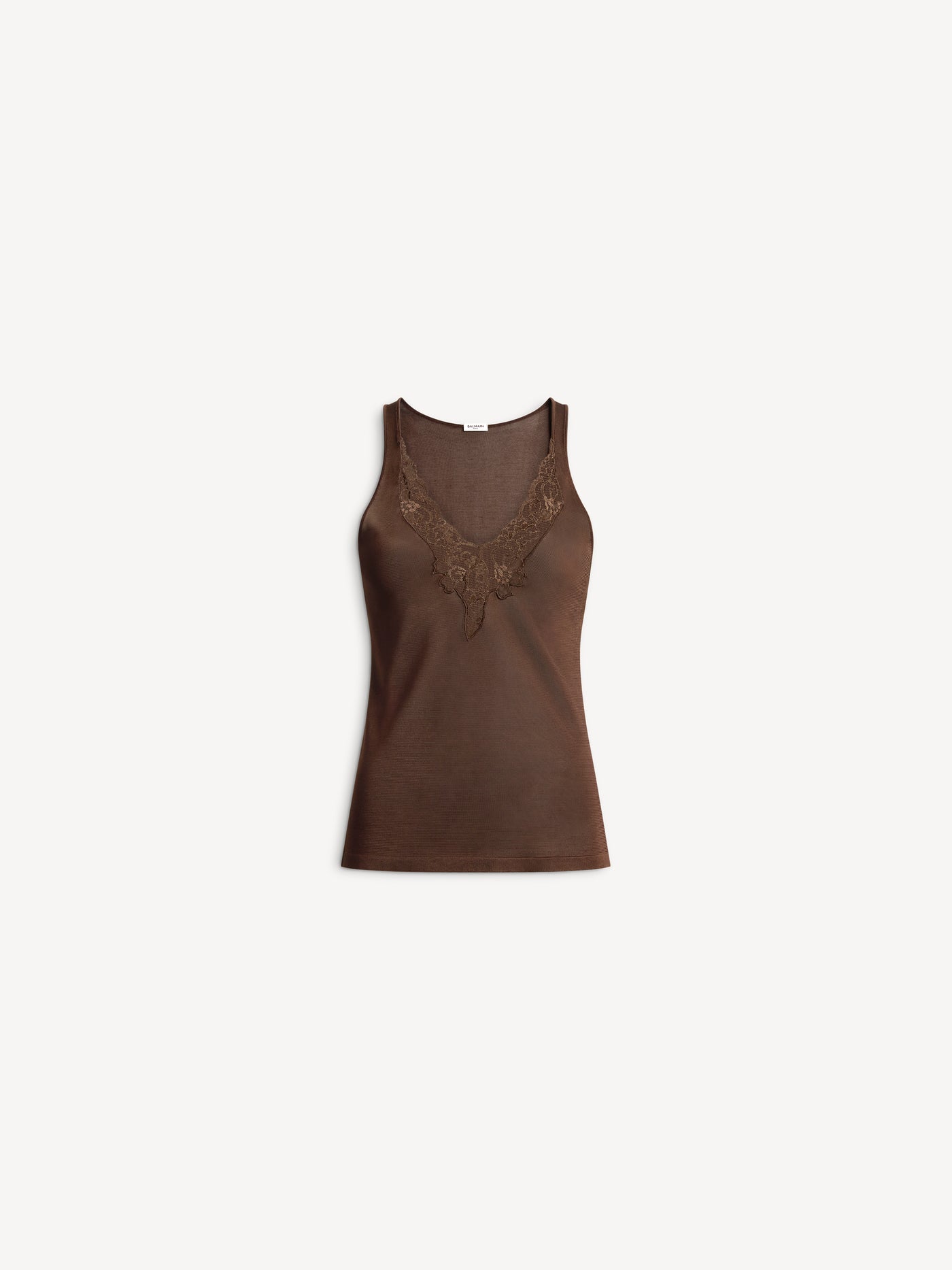 Knit vest top with lace