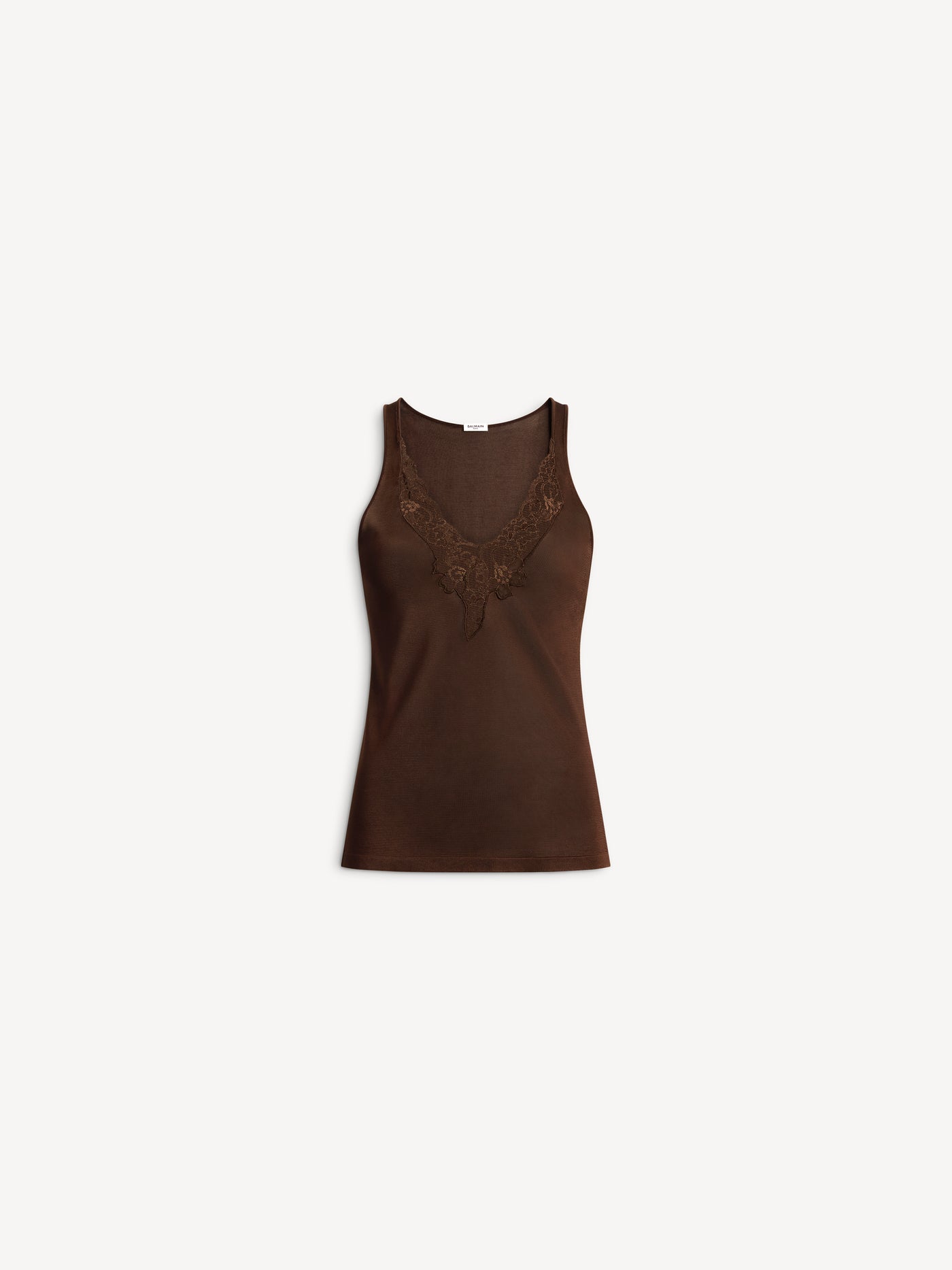 Knit vest top with lace