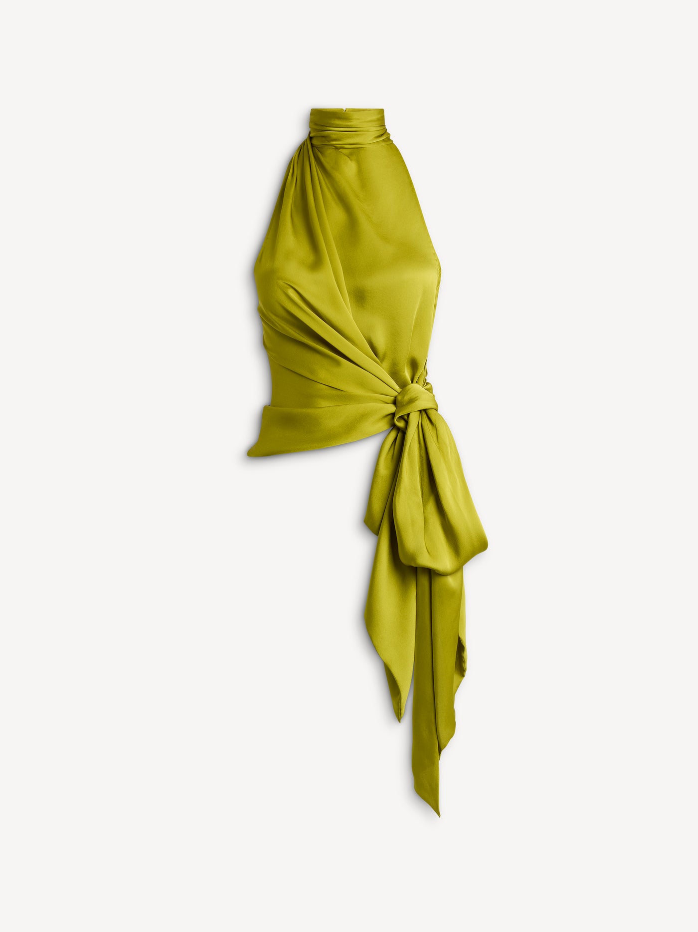 Open-back silk chiffon top