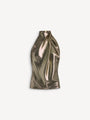 Backless lurex jersey top