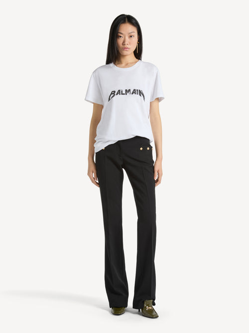 T-shirt with Balmain Band print