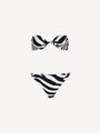 Zebra two-piece swimsuit