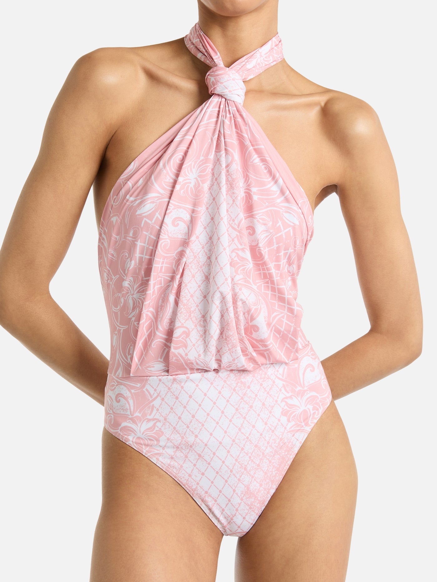 Printed lycra swimsuit