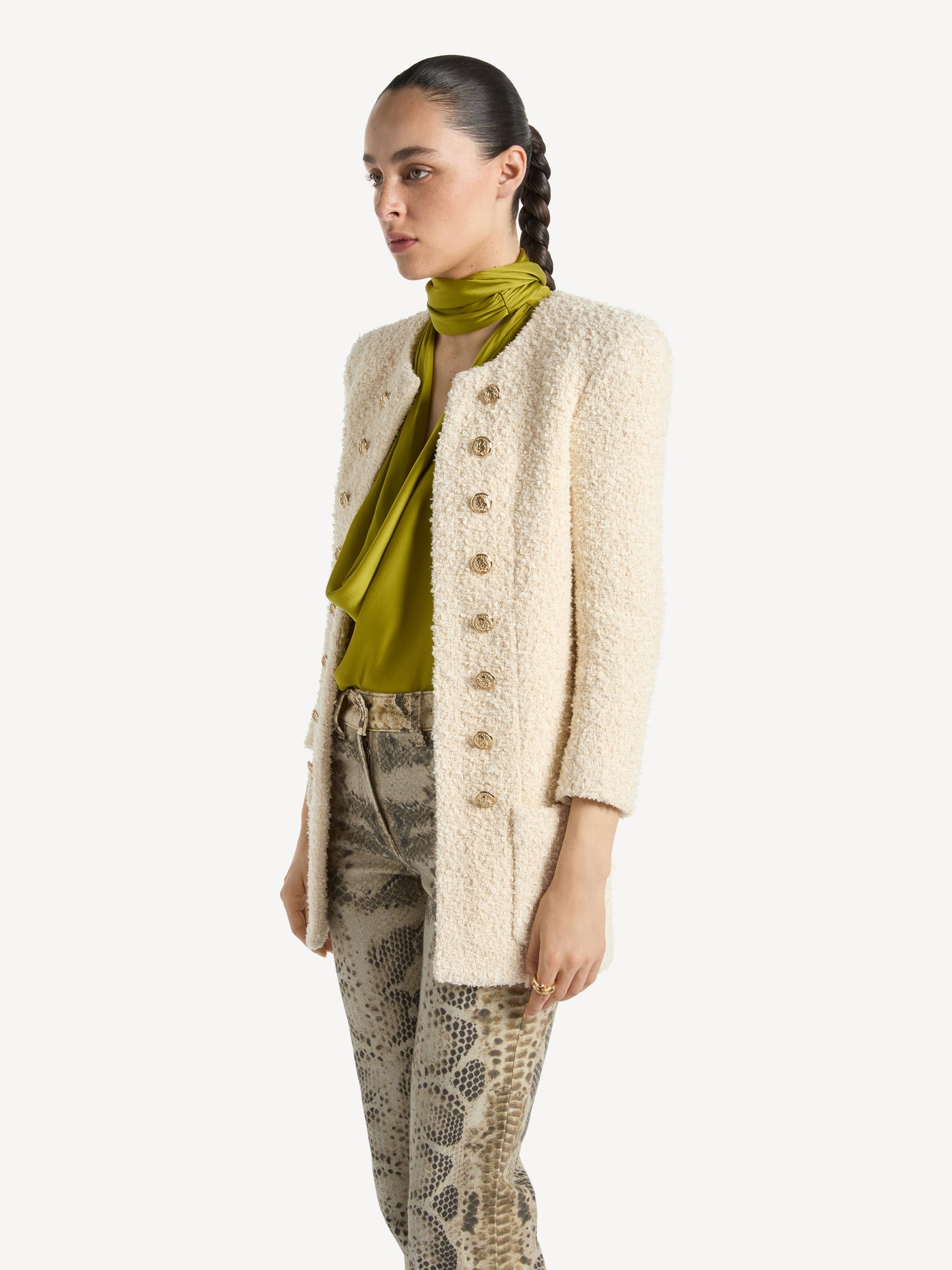 Jacket in bouclette tweed