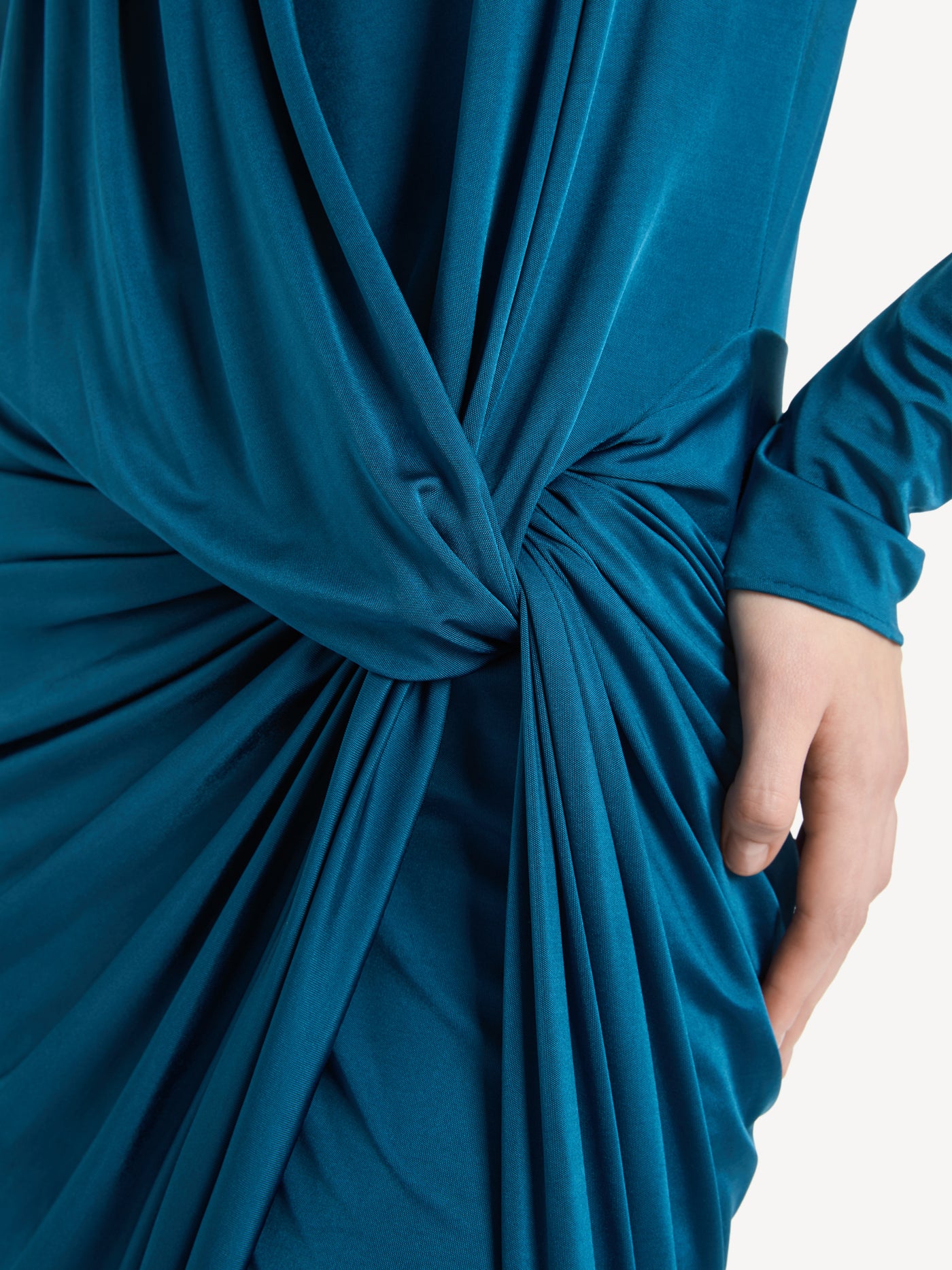 Draped flowing jersey dress