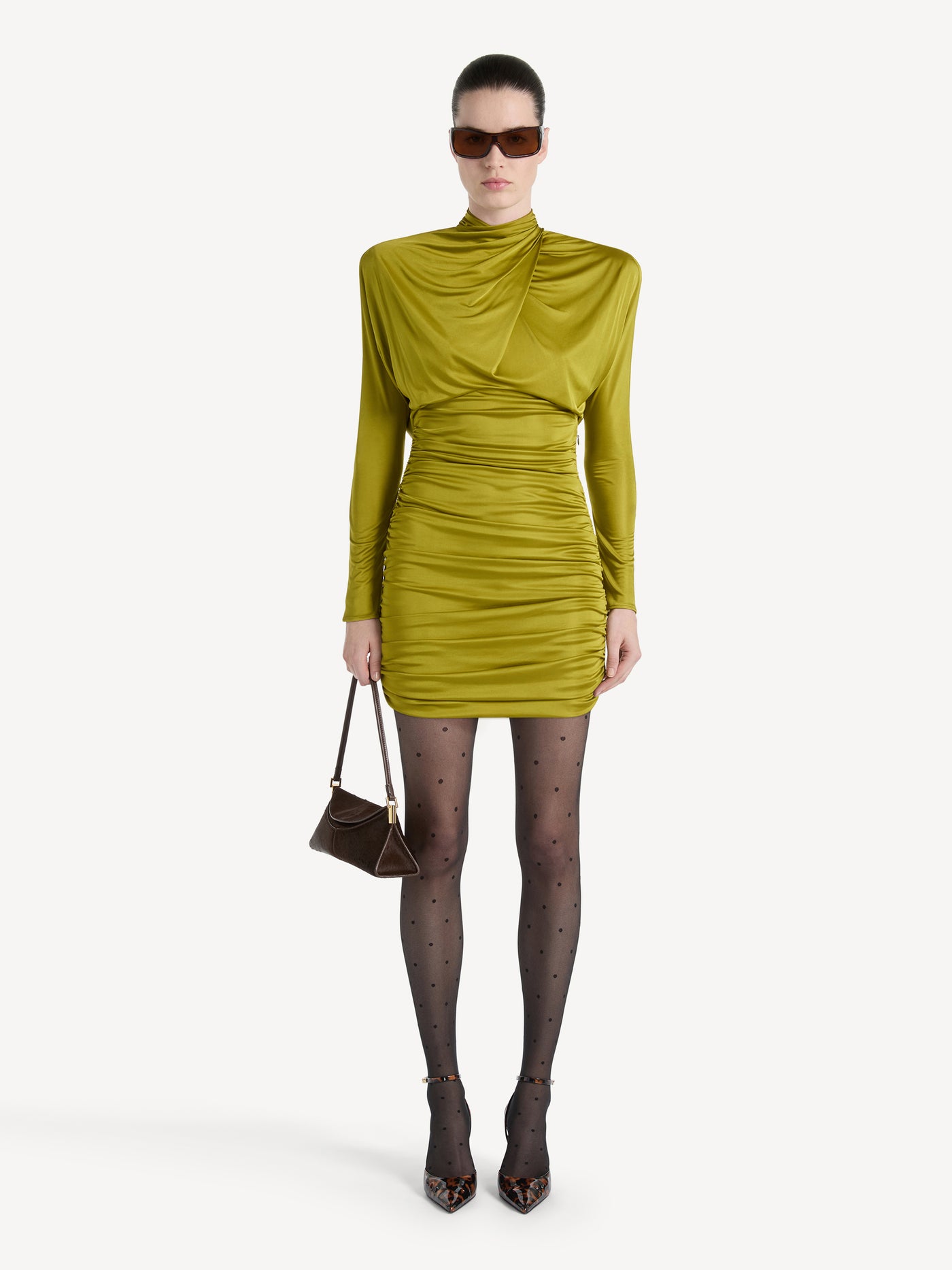 Draped flowing jersey dress