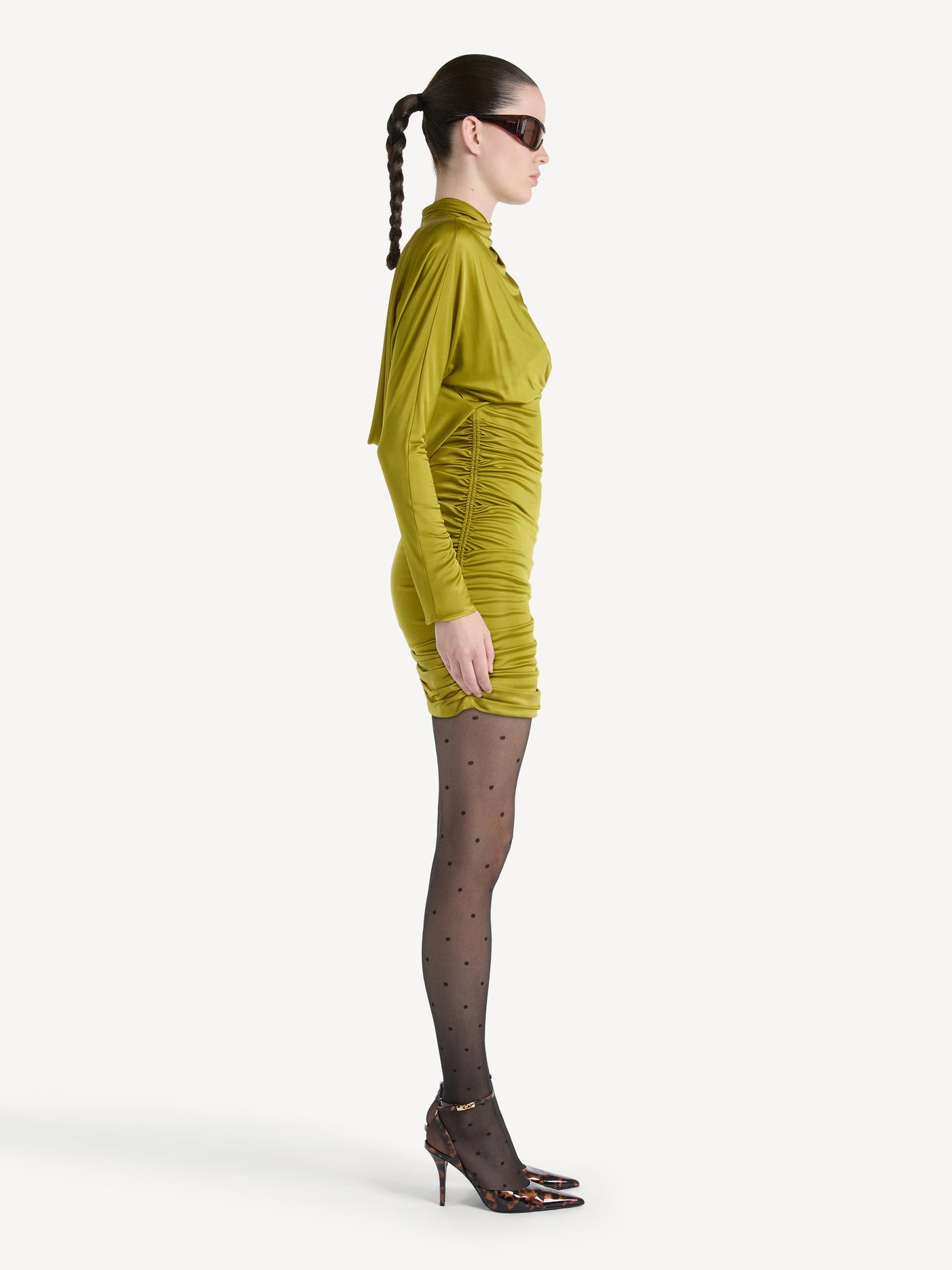 Draped flowing jersey dress