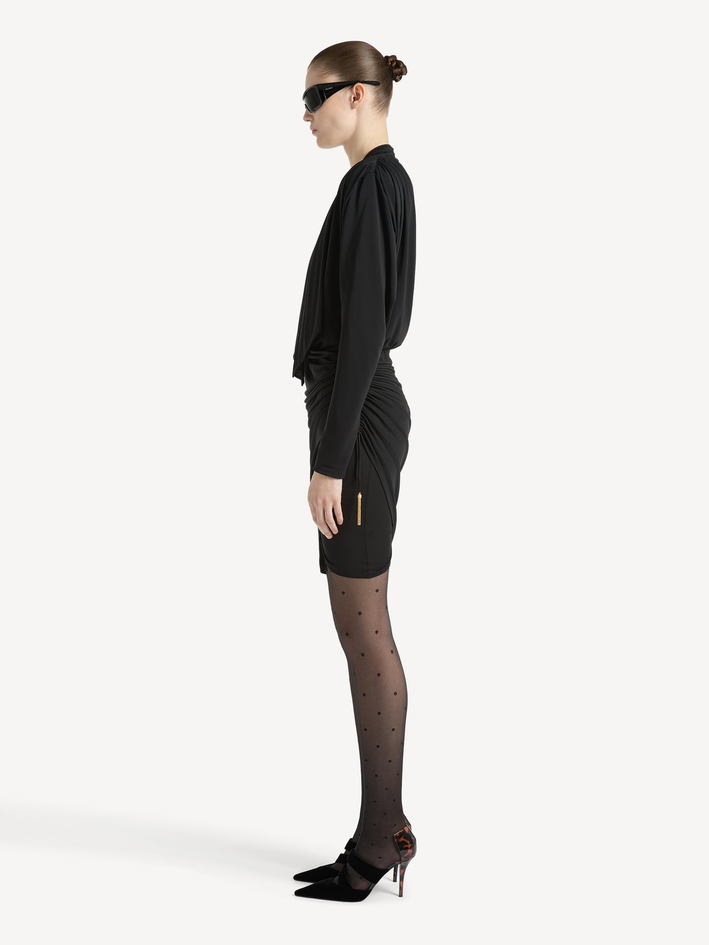 Draped flowing jersey dress