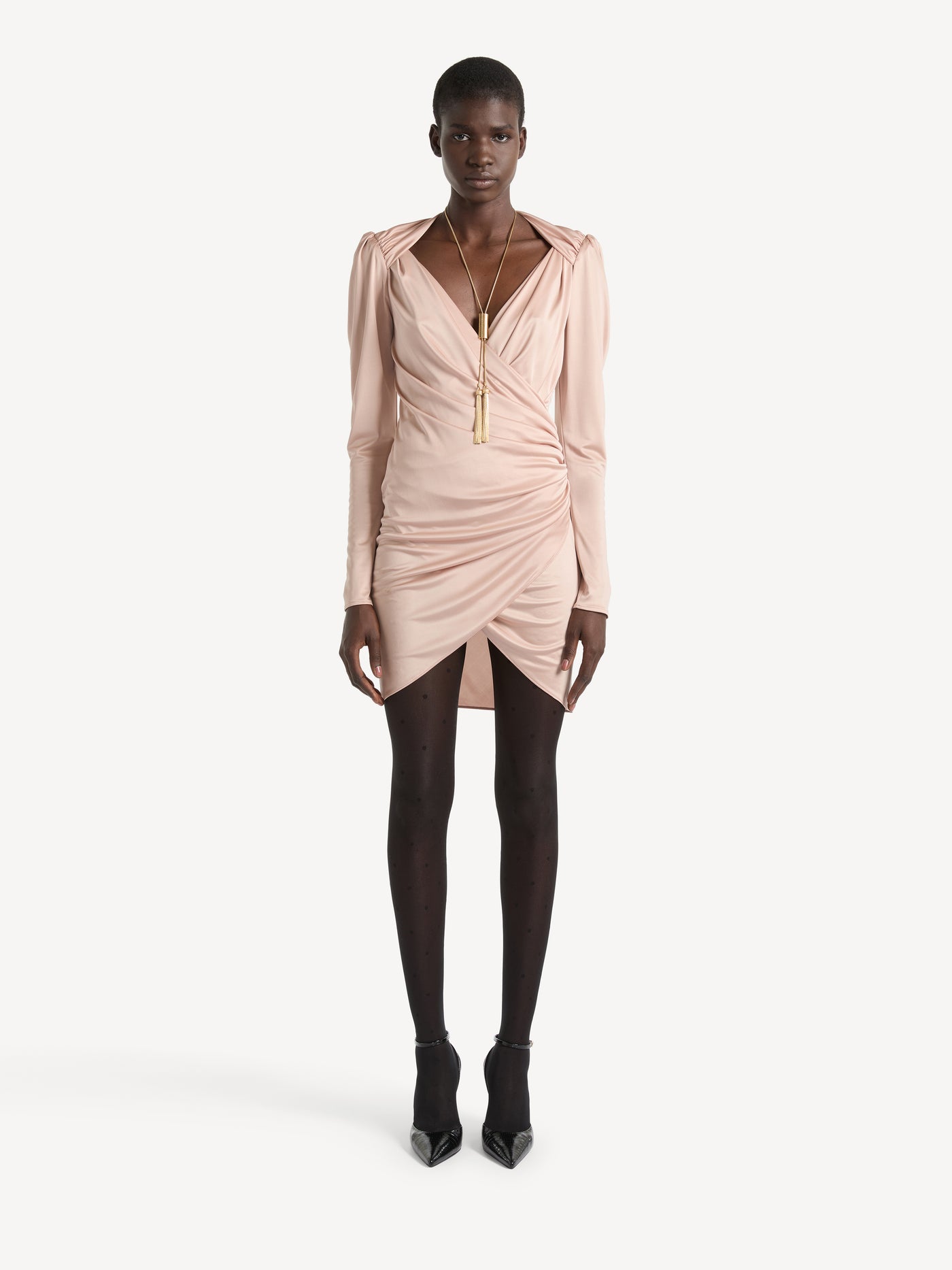 Draped flowing jersey dress