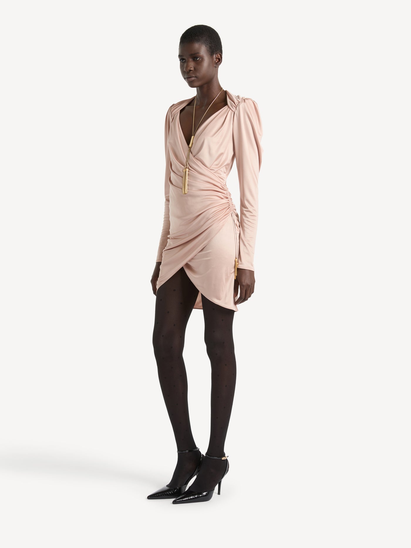Draped flowing jersey dress