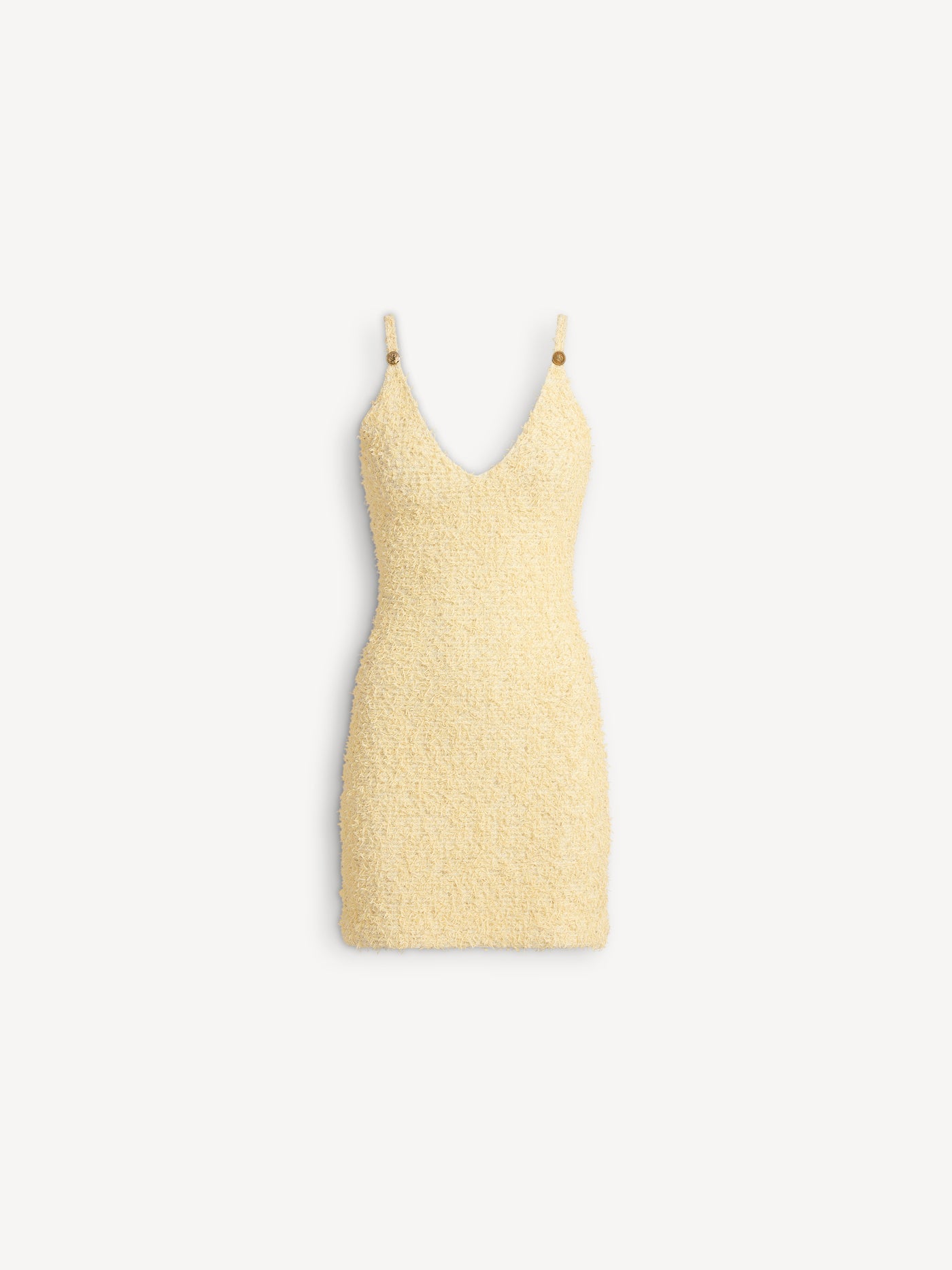 Knit tweed dress with spaghetti straps