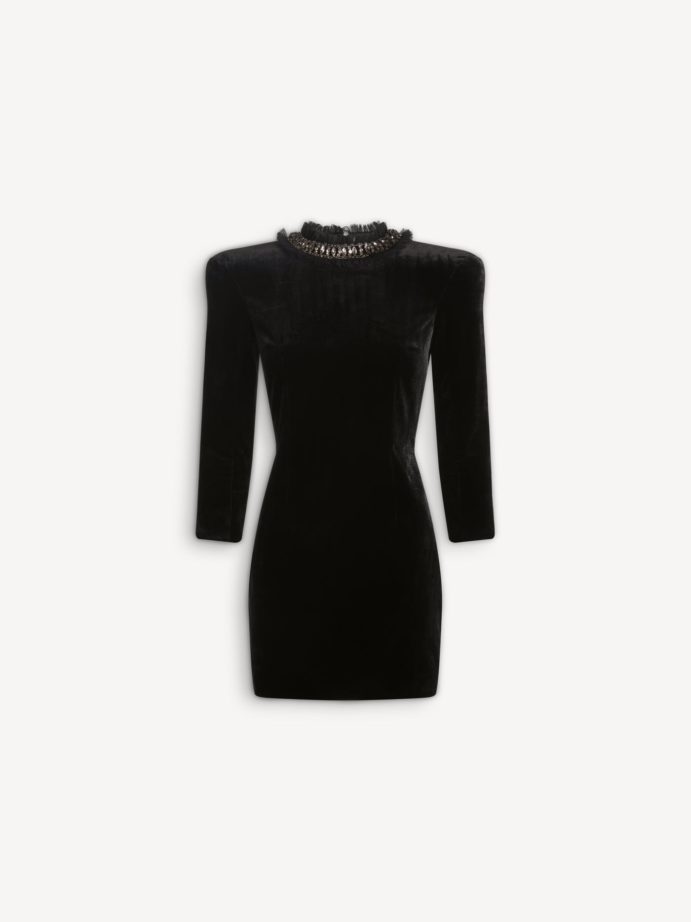 Velvet dress with crystals