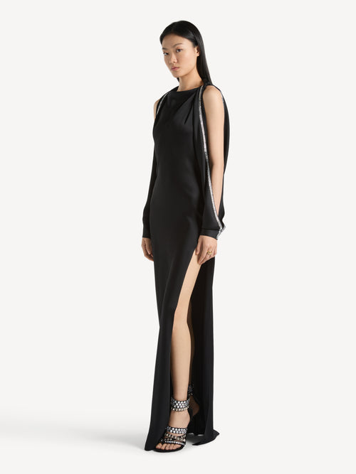 Cady crepe dress with crystals