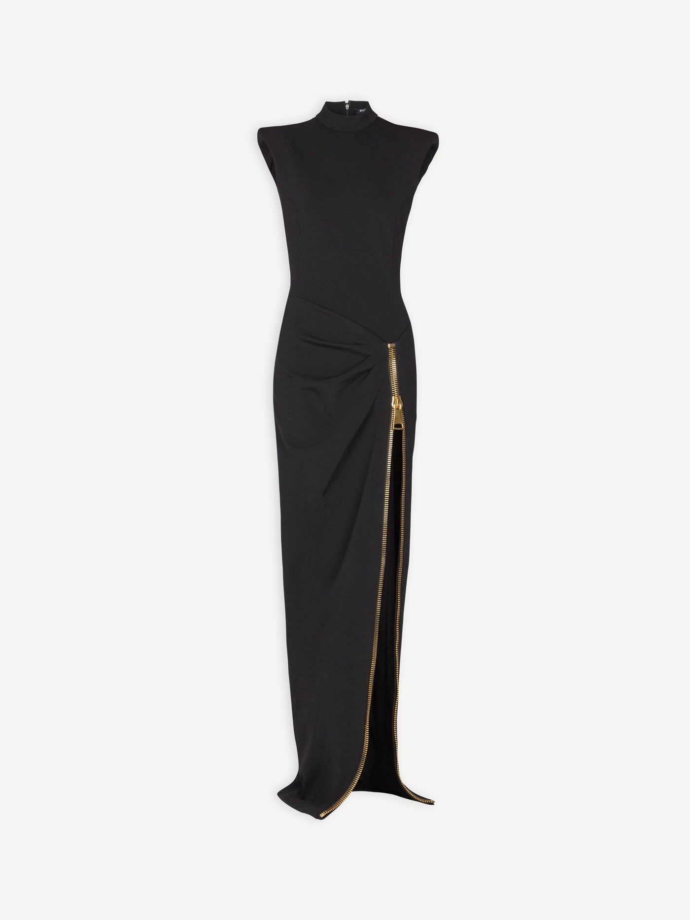 Long jersey dress with leg slit