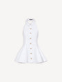A-line backless poplin dress