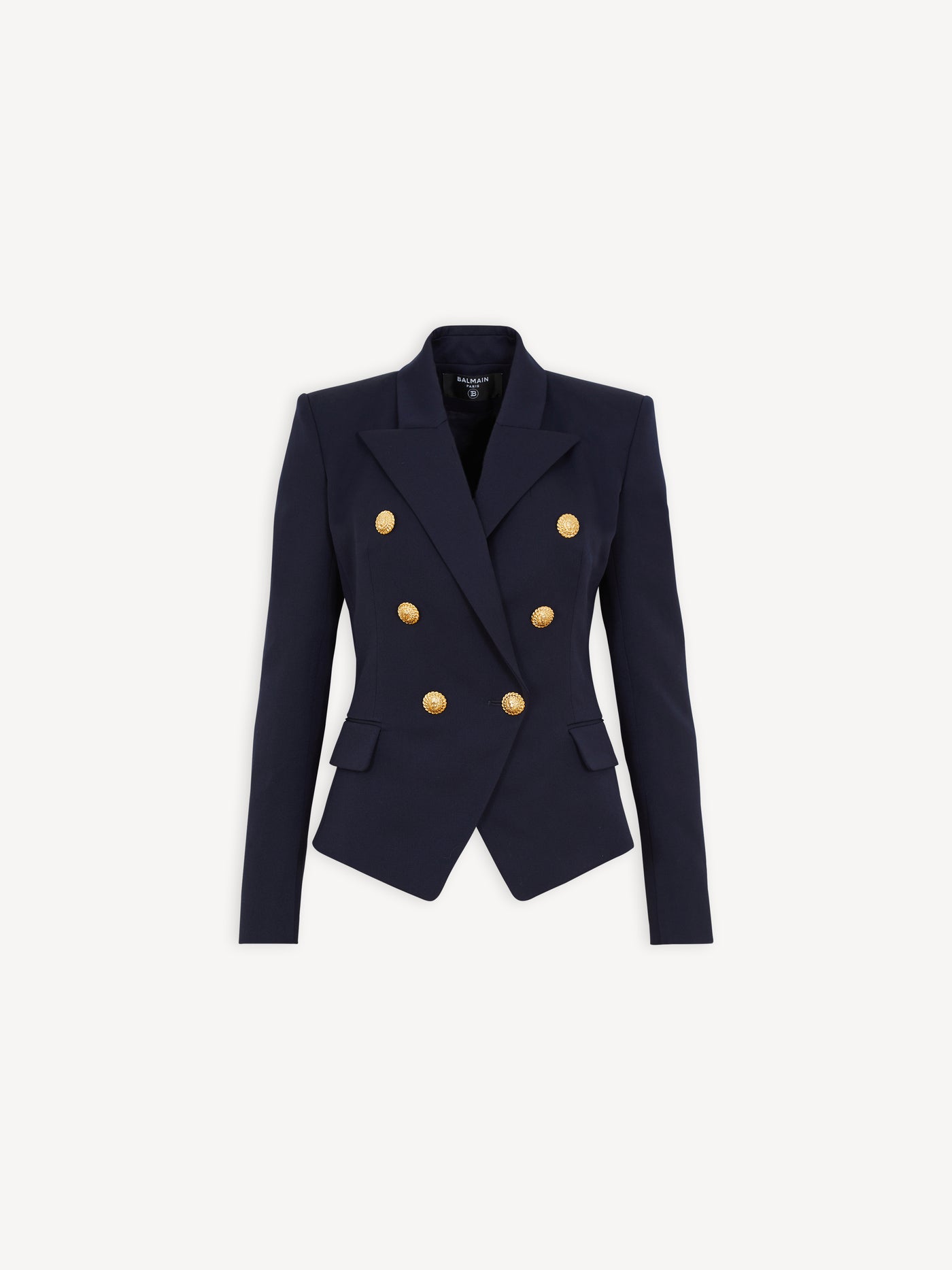 Fitted wool 6-buttons jacket