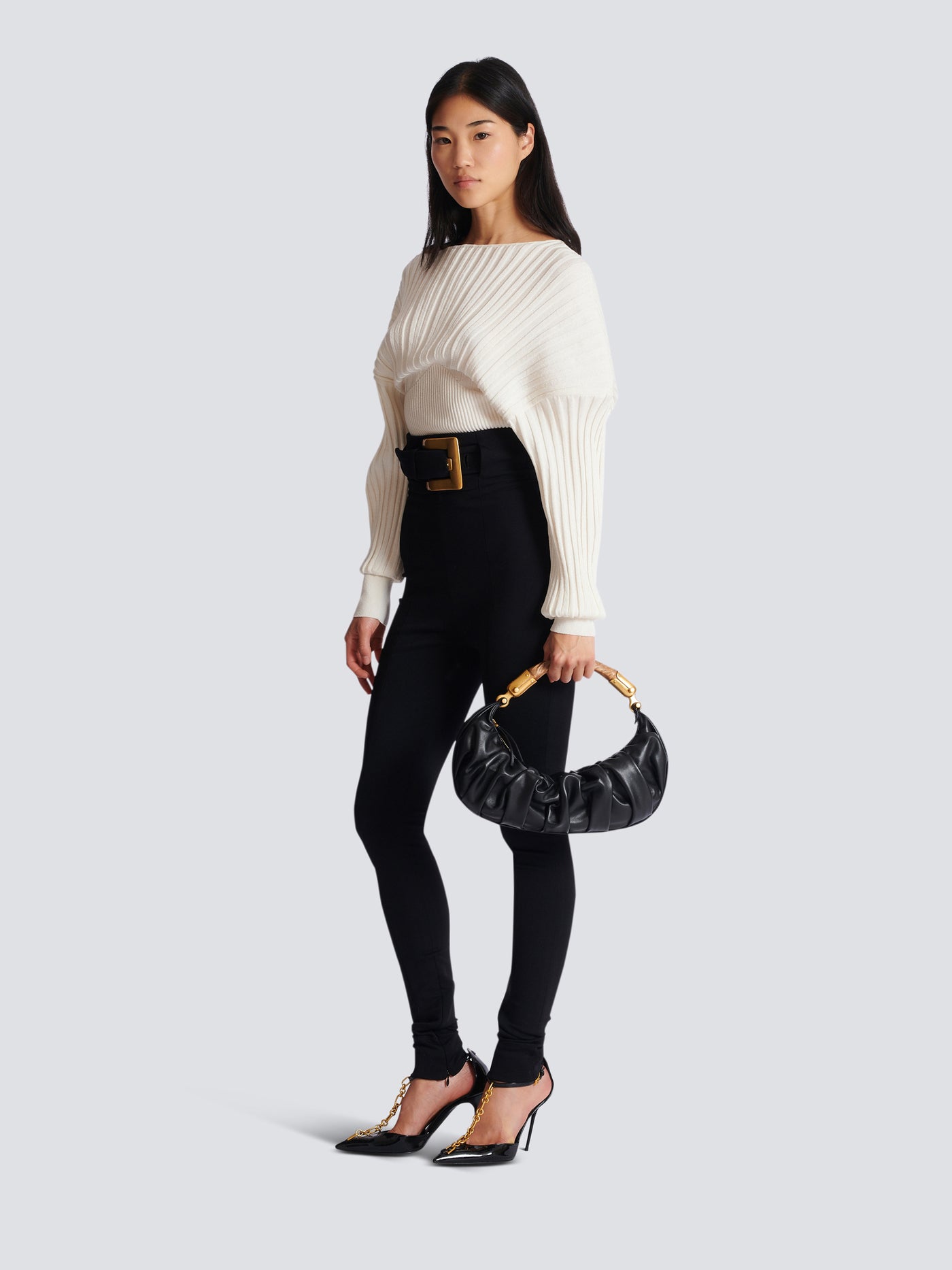 Medium Ébène bag in calfskin leather
