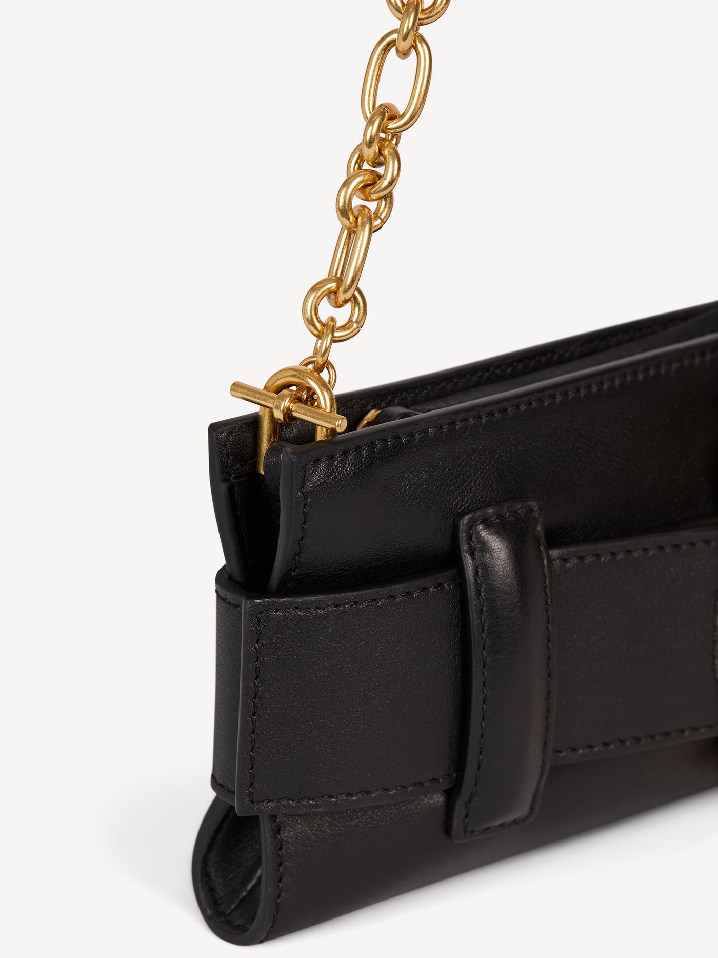 Anthem calfskin leather clutch