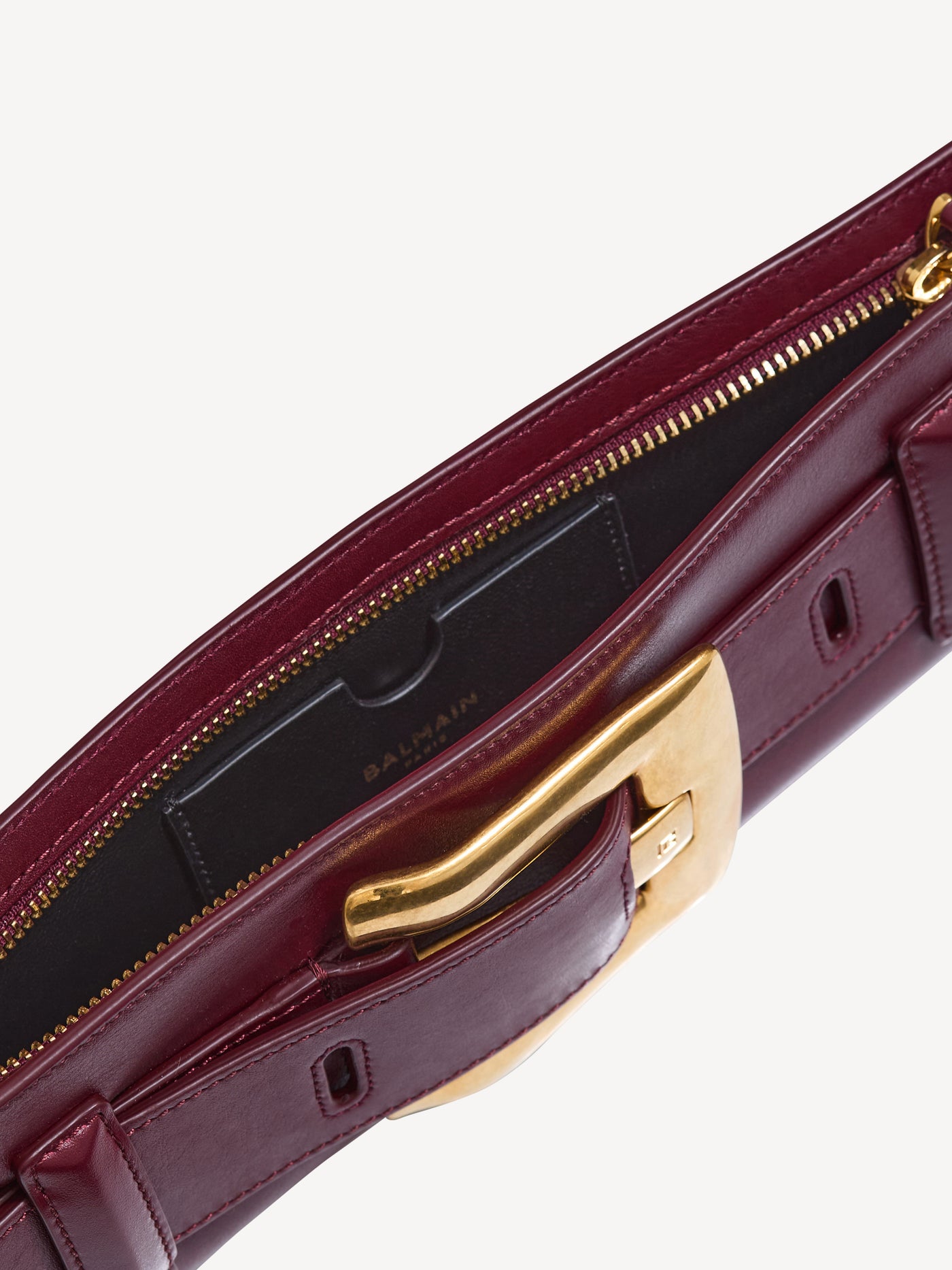 Anthem calfskin leather clutch