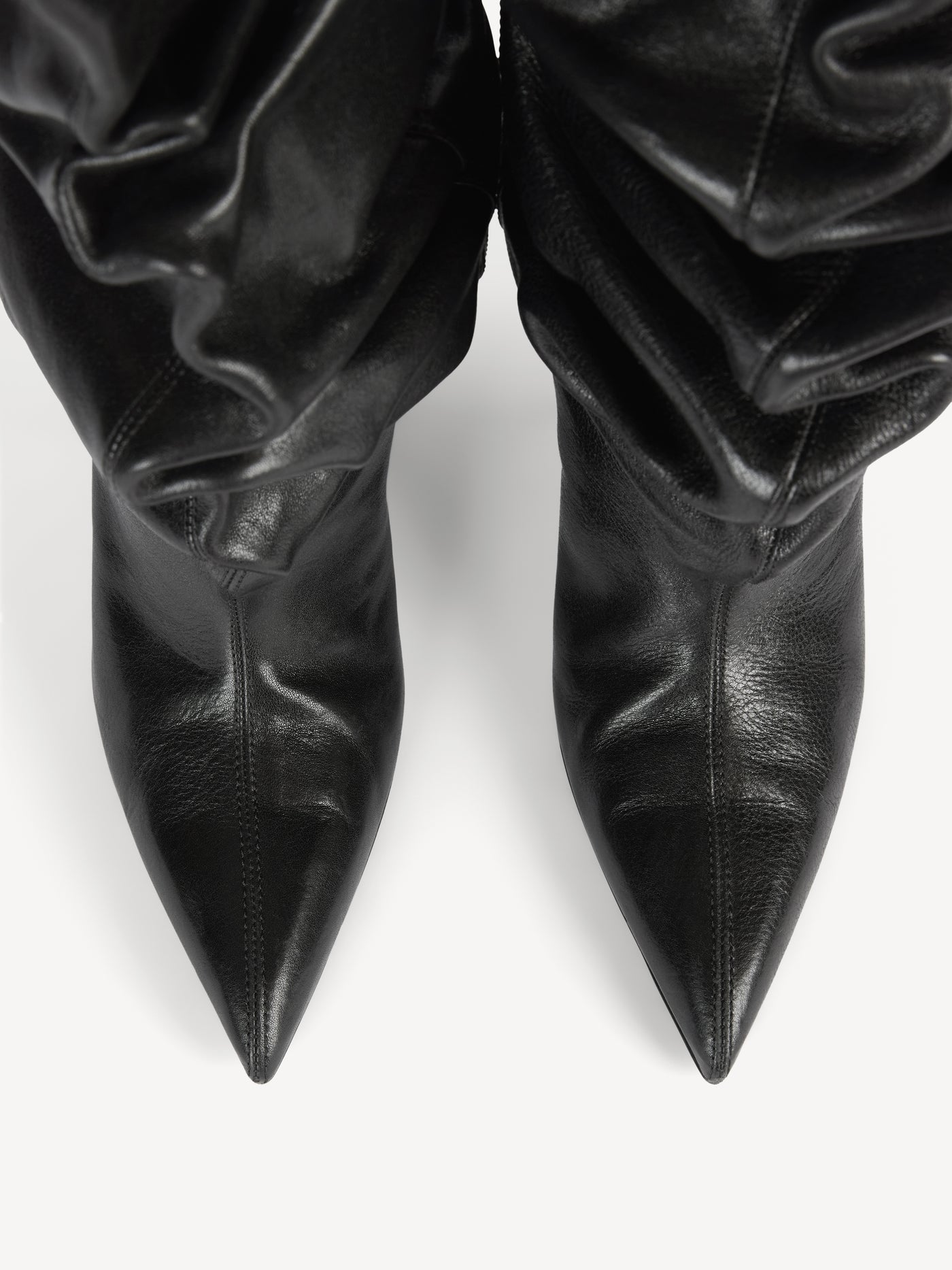Wedge thigh-high boots