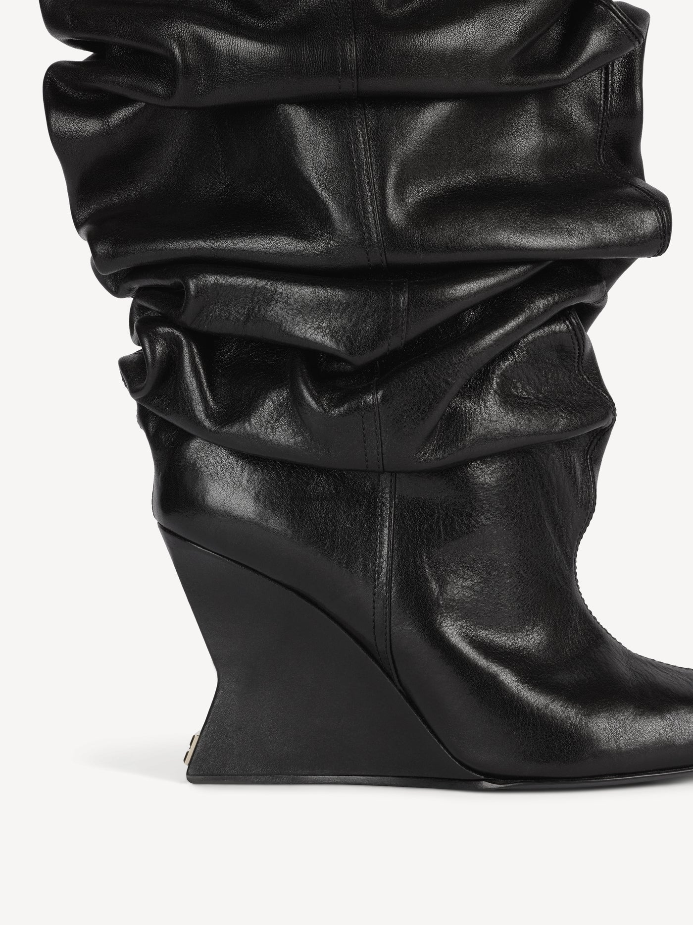 Wedge thigh-high boots