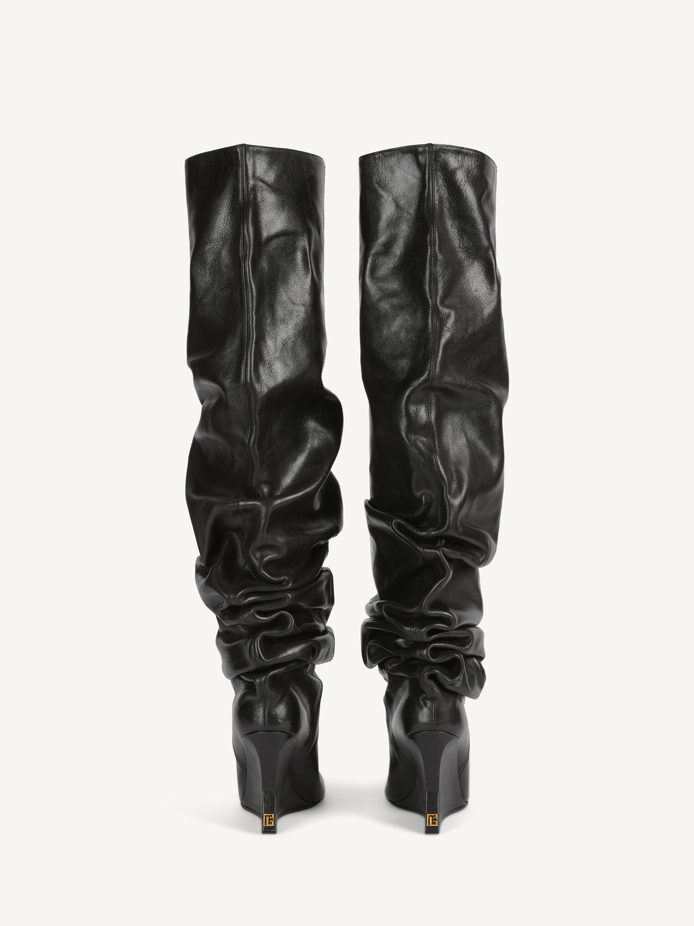 Wedge thigh-high boots