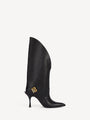 Twist heeled leather boots