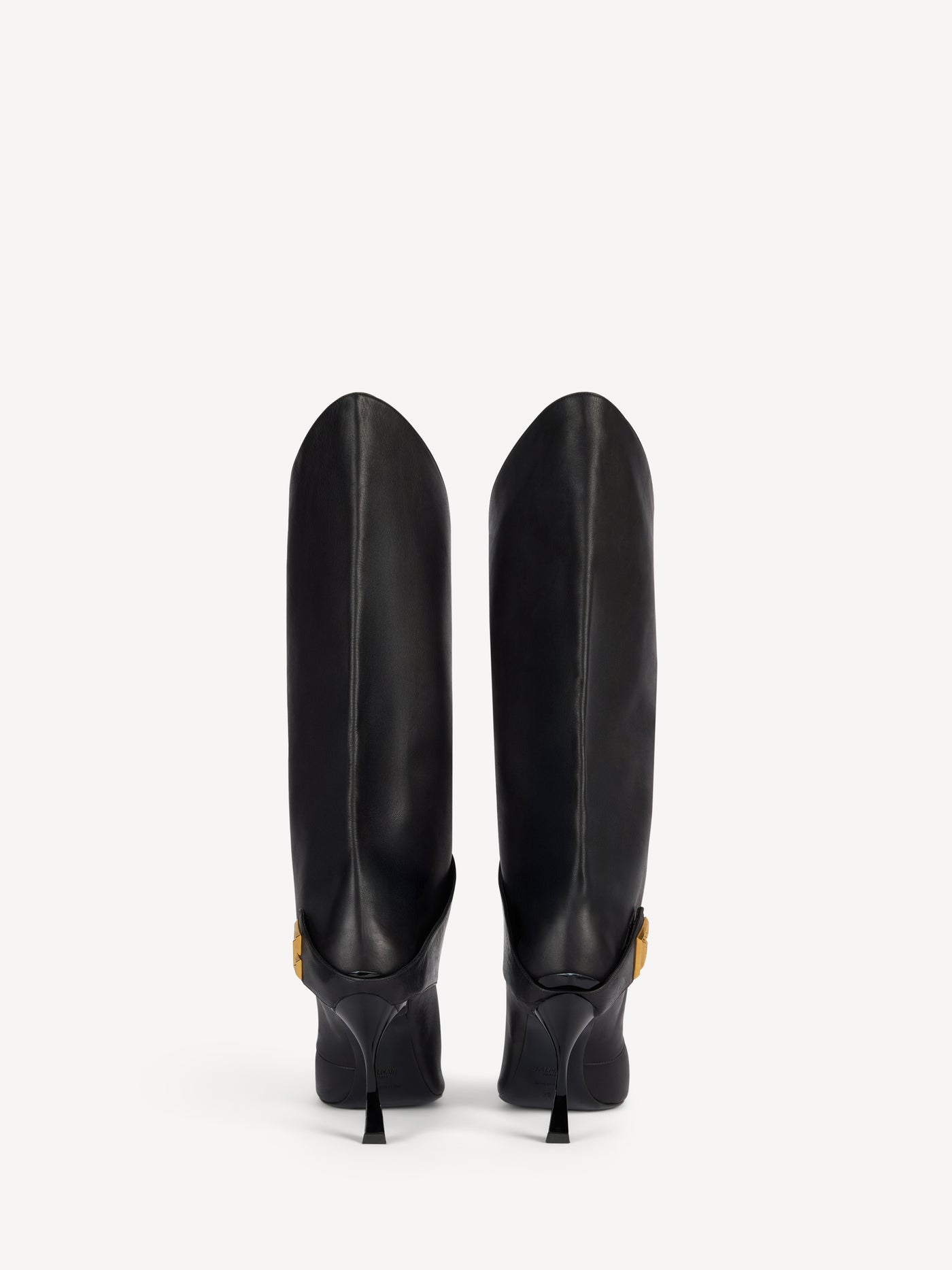 Twist heeled leather boots