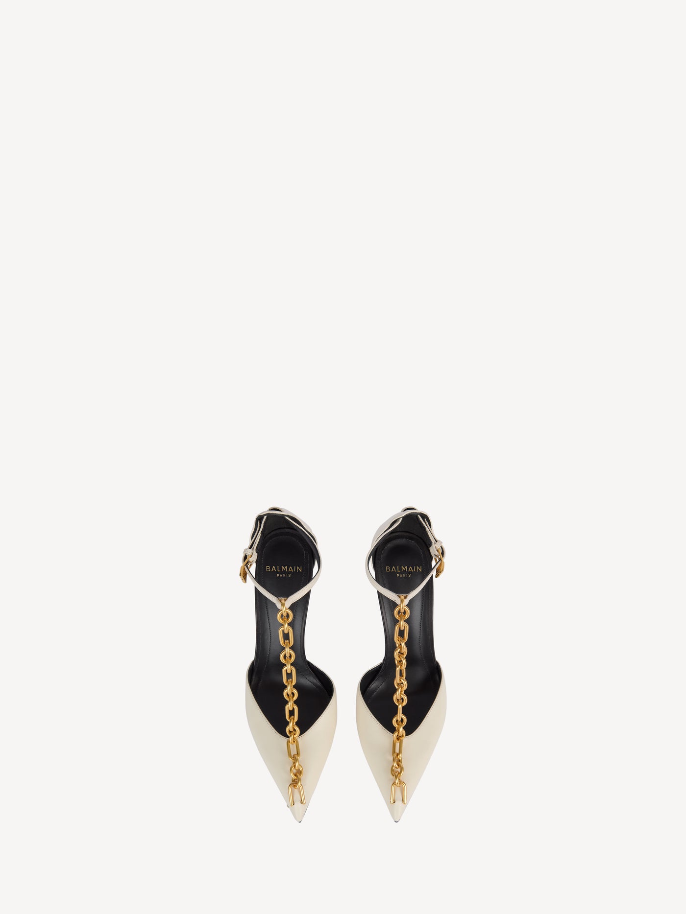 Sync leather stilettos with pointed toe