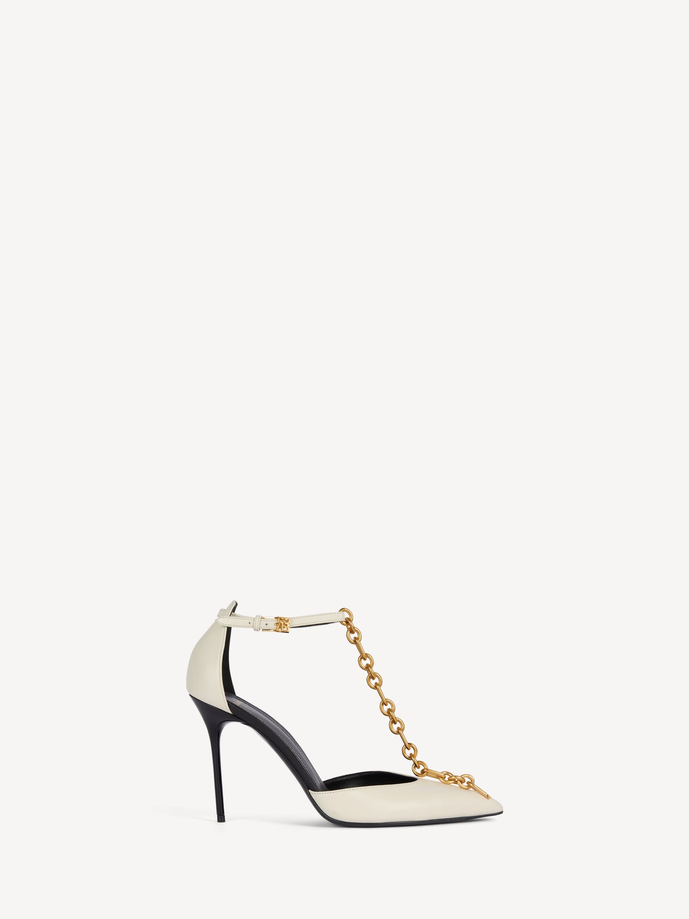 Sync leather stilettos with pointed toe