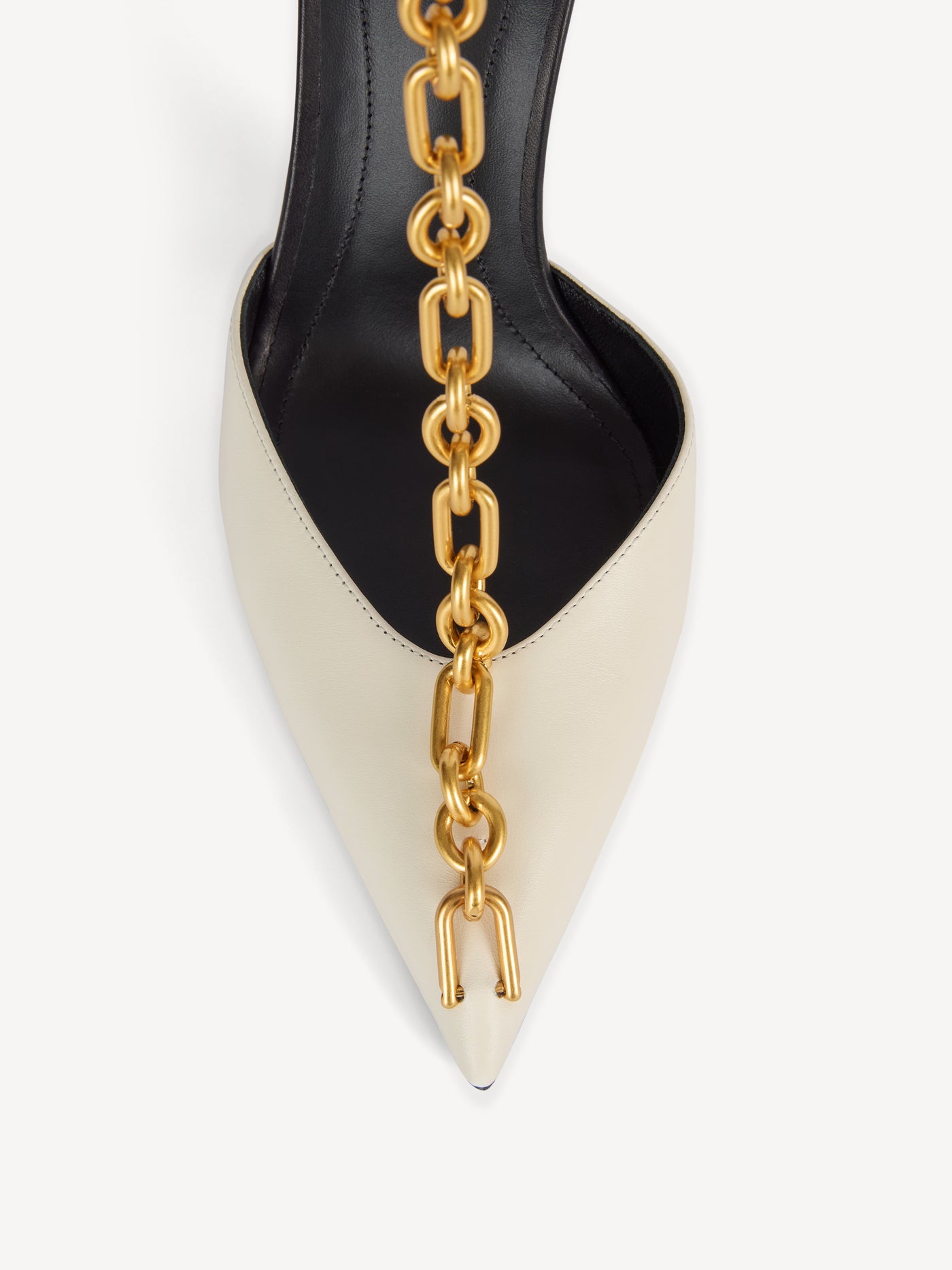 Sync leather stilettos with pointed toe