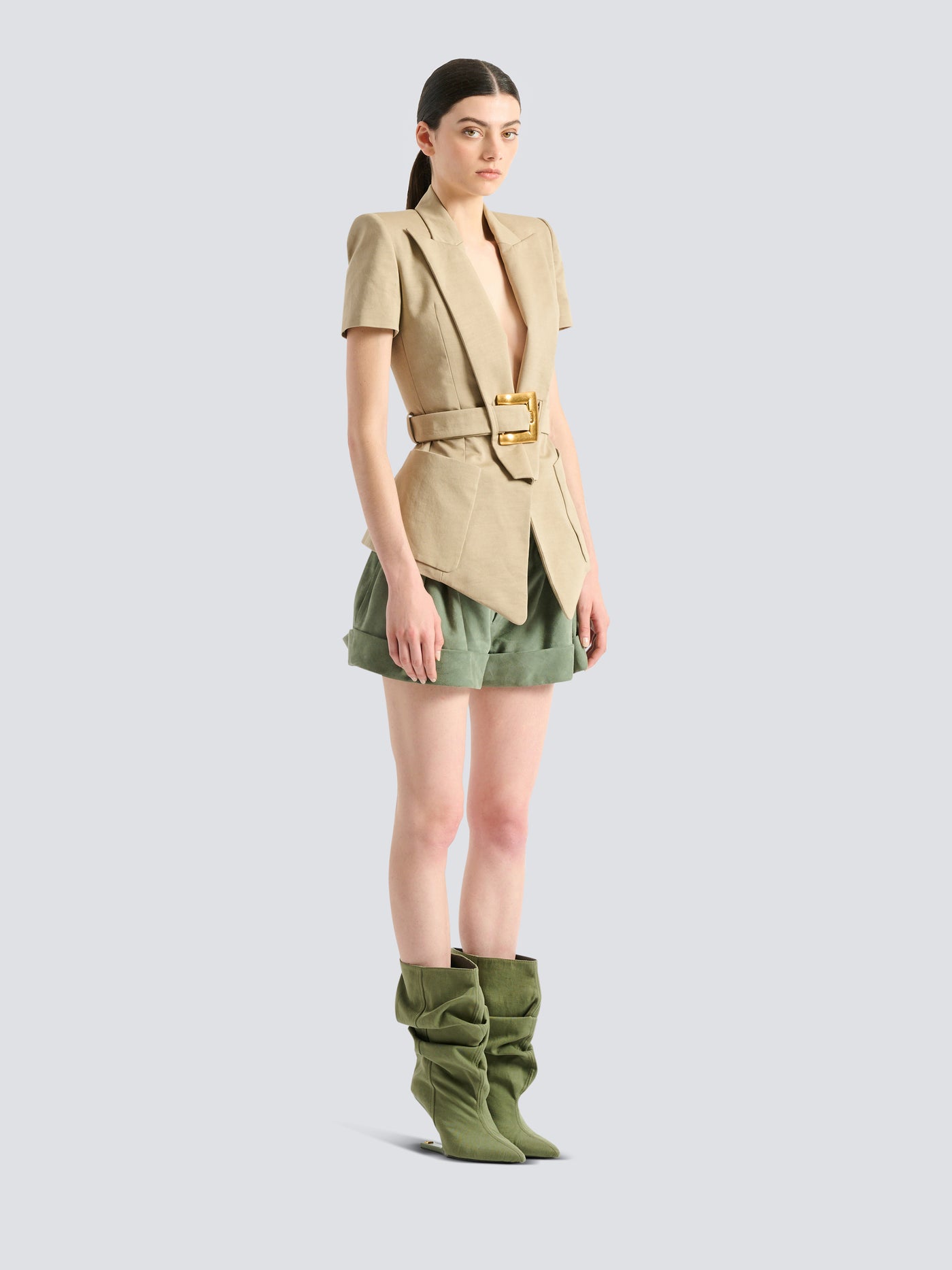 Belted gabardine Anthem jacket