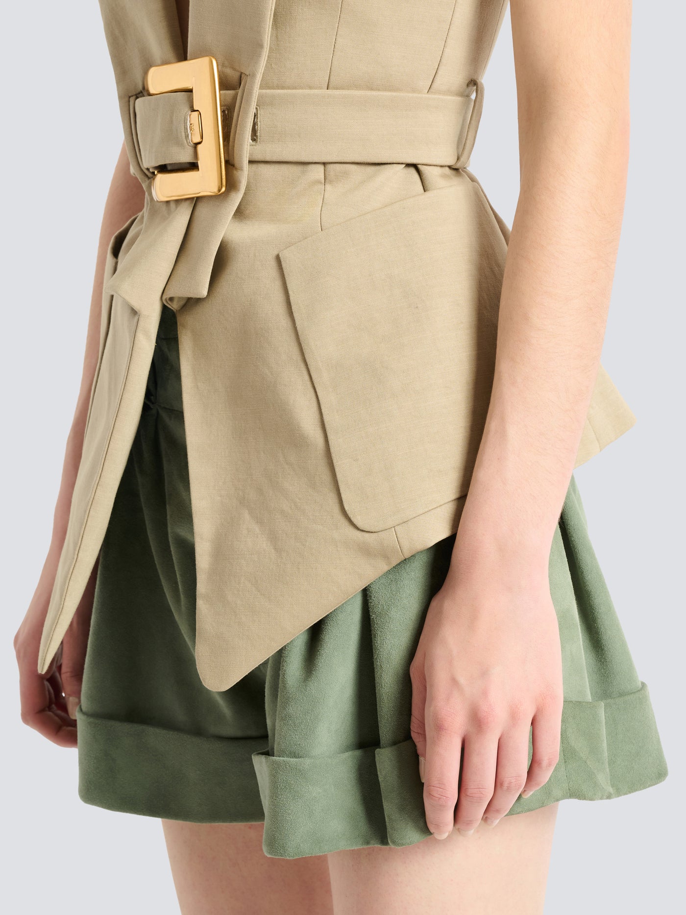 Belted gabardine Anthem jacket