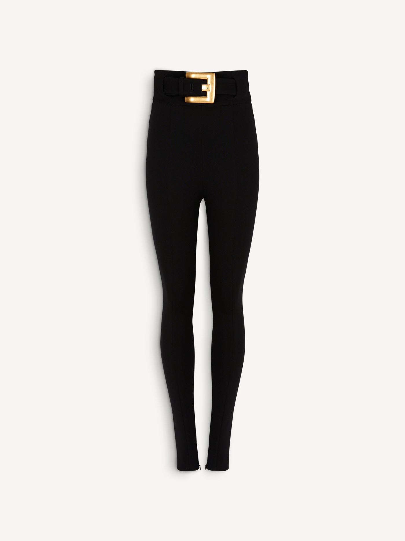 Stretch trousers with belt